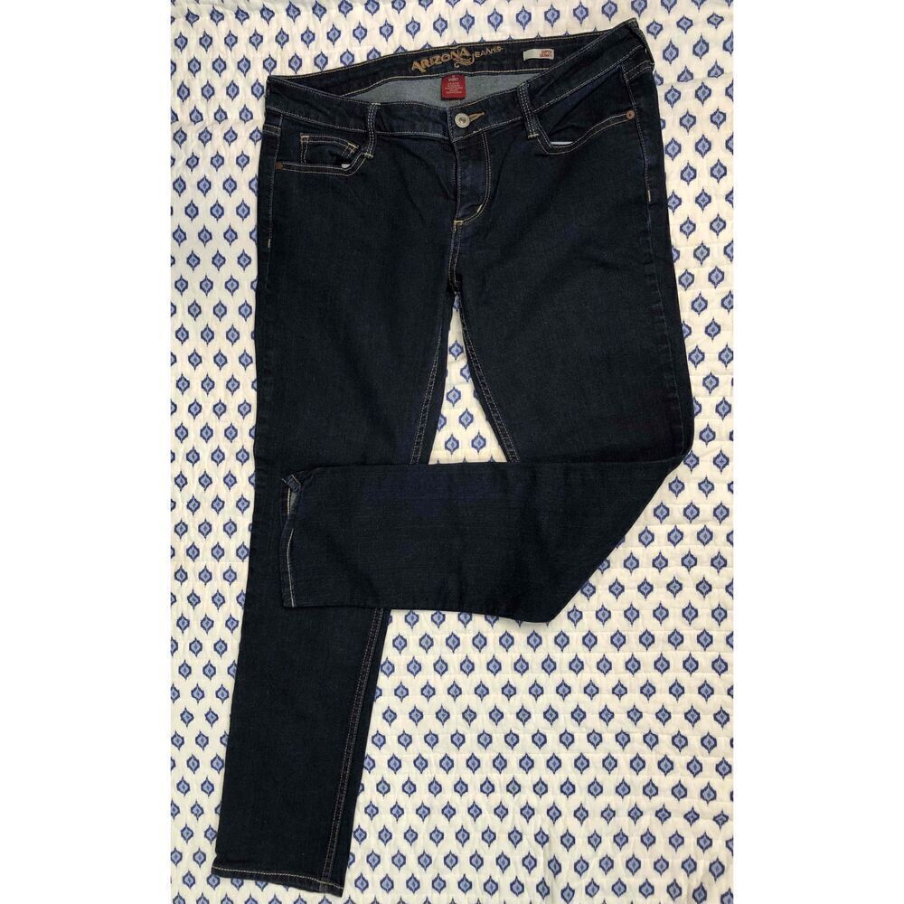 Arizona Jeans Co Dark Wash Super Skinny Jeans Womens 5 Pocket Design  11 Short